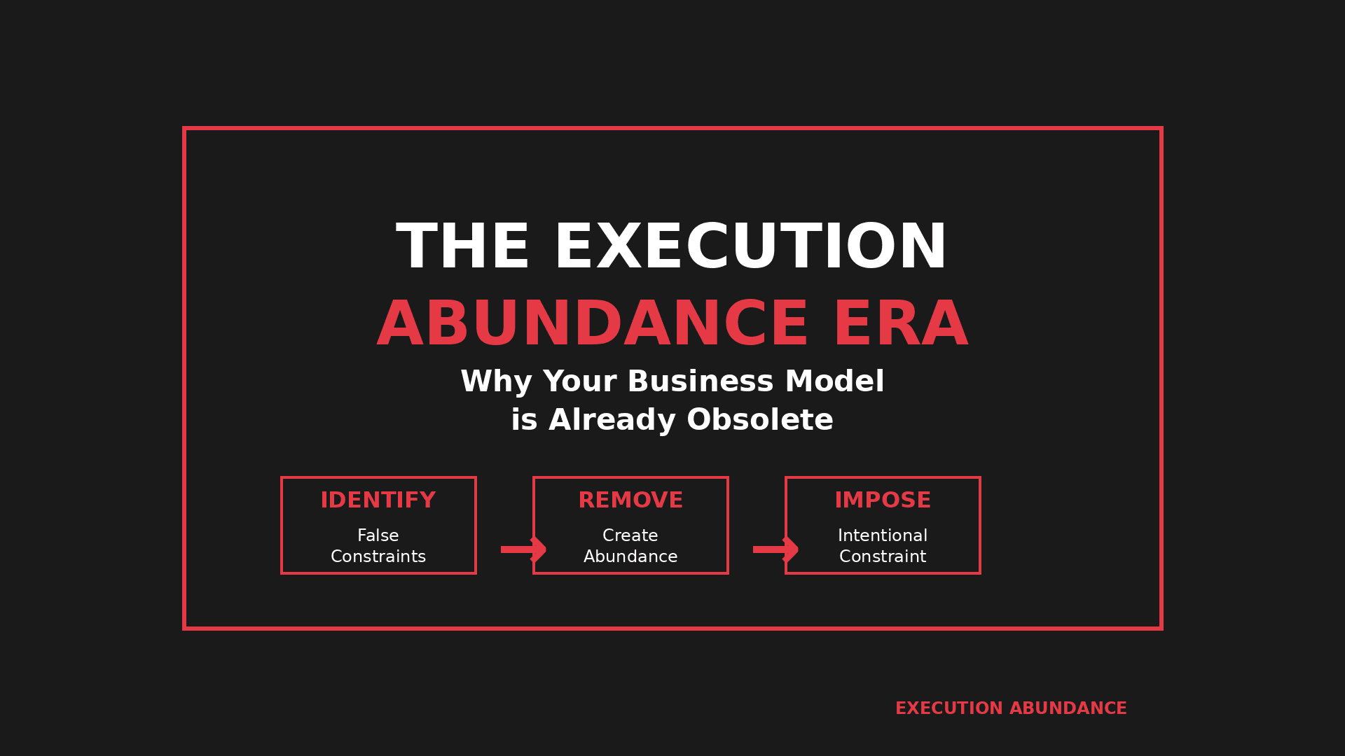 The Execution Abundance Era: Why Your Business Model is Already Obsolete